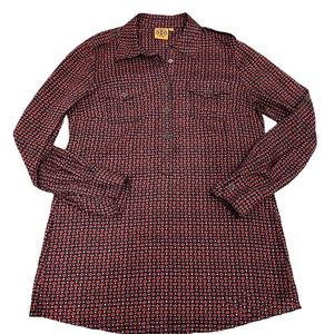 Tory Burch navy red tunic shirt